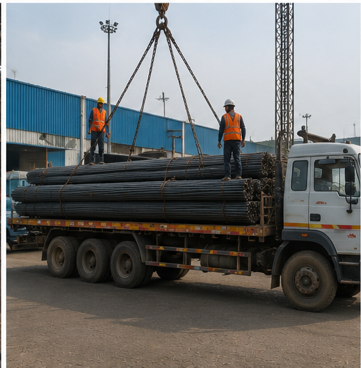 Heavy steel haul